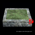 rectangular green marble plant pot